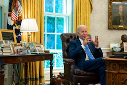 President Joe Biden speaks during an interview with the Associated Press in the Oval Office of the White House, Thursday, June 16, 2022, in Washington.