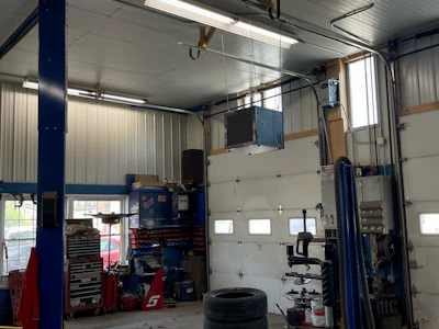 LakeAir air purifier in industrial setting.