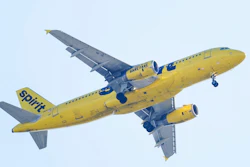 A Spirit Airline aircraft approaches Philadelphia International Airport Friday, Oct. 22, 2021. A firm that advises investors on proxy voting said Tuesday, May 31, 2022, that Spirit shareholders should oppose Frontier Airlines’ bid to buy Spirit, saying that JetBlue has made a better offer.