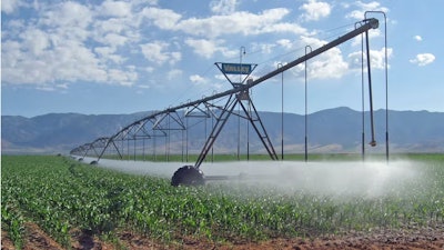 A center-pivot irrigation system in Arizona.