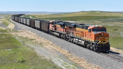 A BNSF Railway train in Seattle, July 27, 2015.