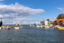 Marina in Frombrok, Poland, Sept. 2020.