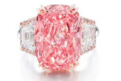 In this undated photo released by Sotheby's, The Williamson Pink Star is seen.
