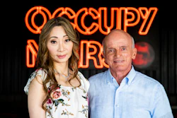 This photo provided by SpaceX photo shows Dennis Tito and his wife, Akiko, at the company’s Starship rocket base near Boca Chica, Texas, on Monday, Oct. 10, 2022.