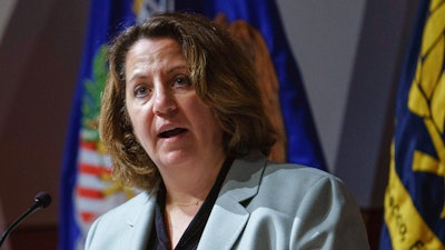 Deputy Attorney General Lisa Monaco speaks during the Chiefs of Police Executive Forum, at the United States Bureau of Alcohol, Tobacco, Firearms and Explosives (ATF) headquarters in Washington, May 6, 2022.