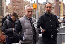 Fashion designer Thom Browne waits in line outside Manhattan federal court, Monday, Jan. 9, 2023, in New York.