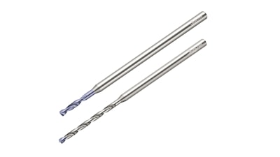 Walter DB131 Supreme (top) and DB133 Supreme solid carbide micro drills