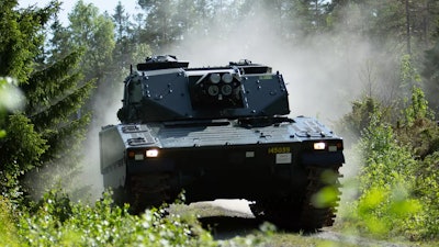 The vehicles are known as Granatkastarpansarbandvagn 90.