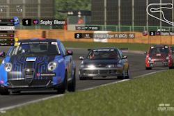 This image released by Sony Interactive Entertainment shows a scene from the video game Gran Turismo Sophy.