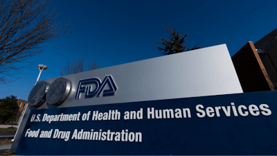 A sign in front of the Food and Drug Administration building is seen on Dec. 10, 2020, in Silver Spring, Md.