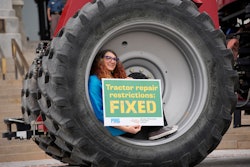 Colorado Rep. Brianna Titone before a signing ceremony for the state's 'right to repair' law, Denver, April 25, 2023.