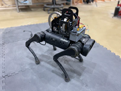 A Carnegie Mellon University team designed a four-legged robotic system that can walk a balance beam, a likely first.