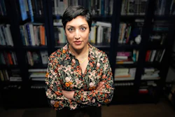 Rumman Chowdhury, co-founder of Humane Intelligence, a nonprofit developing accountable AI systems, poses for a photograph at her home Monday, May 8, 2023, in Katy, Texas.