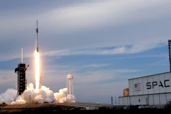 A SpaceX Falcon 9 rocket, with the Dragon capsule and a crew of four private astronauts, lifts off from Pad 39A at the Kennedy Space Center in Cape Canaveral, Fla., Sunday, May 21, 2023.