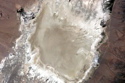In this undated photo provided by NASA, a satellite captures the Railroad Valley (RRV), a dry lakebed in Nevada, for conducting ground-based calibration of Earth-observing satellite instruments.