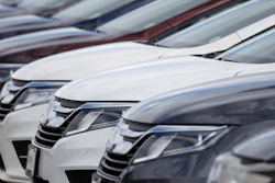 A long row of unsold 2020 Odyssey minivans sits at a Honda dealership in Highlands Ranch, Colo on April 5, 2020. Honda is recalling nearly 1.2 million vehicles in the U.S. because the rear view camera image may not appear on the dashboard screen.