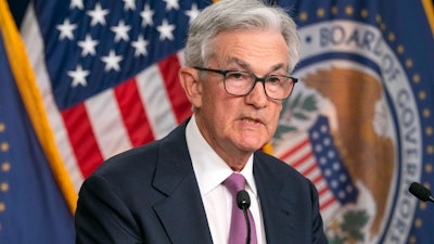 Federal Reserve Chair Jerome Powell at a press conference in Washington, June 14, 2023.