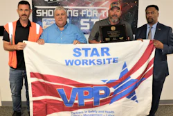 From left to right: Wagner VP of Operations Steve Aston, President Matt Pinkerton, Safety Manager Jerry Phillips, and OSHA Fort Worth Area Director Timothy Minor.