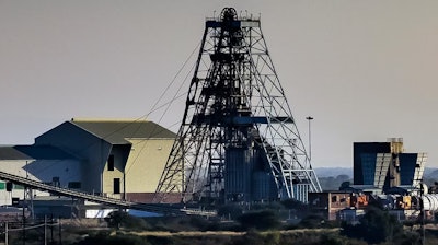 This is an undated photograph of Impala Platinum mine shaft 11, provided by Implats on Tuesday, Nov. 28, 2023, near Rustenburg, South Africa.