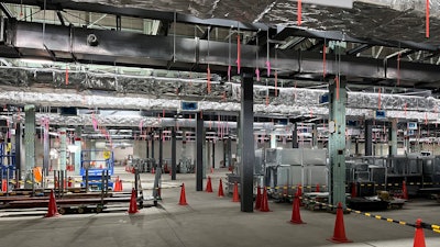 A facility that is set to be a plant for electric vehicles powered by all-solid-state batteries is seen during a media tour in Yokohama, Japan, Tuesday, April 16, 2024.