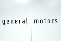 A General Motors logo is shown April 24, 2024, in Detroit.