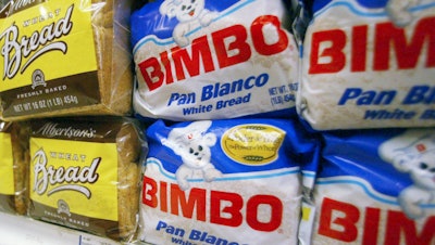 Bimbo bread is displayed on a shelf at a market in Anaheim, Calif.