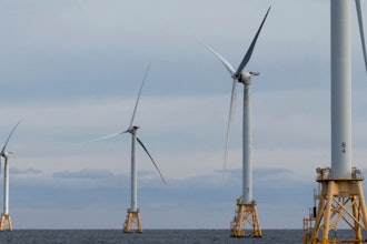 Turbines operate at the Block Island Wind Farm, Dec. 7, 2023, off the coast of Block Island, R.I.