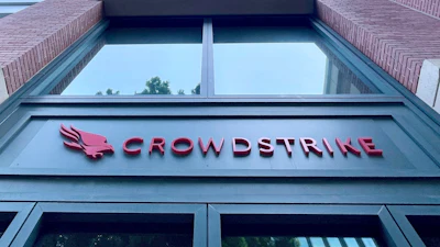A Crowdstrike office is shown in Sunnyvale, Calif.
