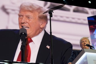 Republican presidential candidate former President Donald Trump speaks at the 2024 Republican National Convention, July 18, 2024, in Milwaukee.