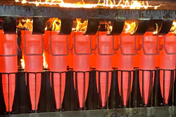 Howitzer shells in production at the Scranton Army Ammunition Plant, Scranton, Pa., Aug. 27, 2024.