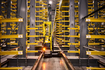 CS&W installed an advanced cantilever racking system, featuring over 1,000 double-sided columns and 30,000 arms and added the AGV system to enable them to store and handle 50 million pounds of metal.