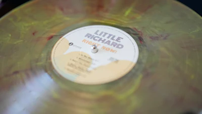 A vinyl record is seen at United Record Pressing, July 11, 2024, in Nashville, Tenn.