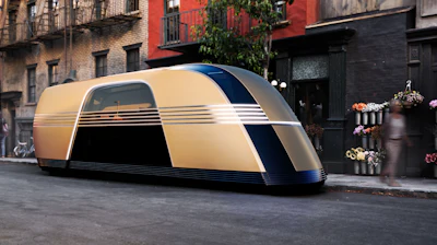 The Robovan concept could provide autonomous transport for groups or goods.