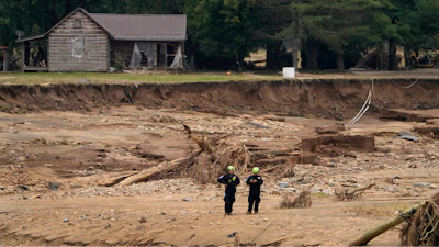 Personnel from Urban Search and Rescue Utah Task Force 1 continue to search for victims of the Impact Plastics tragedy in the aftermath of Hurricane Helene Friday, Oct. 4, 2024, in Erwin, Tenn.
