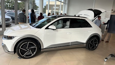 The 2025 model Hyundai Ioniq 5 electric SUV is seen Tuesday, Sept. 3, 2024, after being unveiled at an auto dealership in Savannah, Ga.