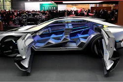 The Peugeot Hypersquare is presented at the Paris Auto Show, in Paris, Monday, Oct. 14, 2024.