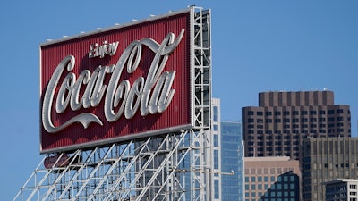A Coca-Cola sign in San Francisco, Oct. 27, 2020.