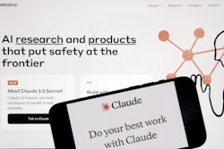 The Anthropic website and mobile phone app are shown in this photo, in New York, July 5, 2024.
