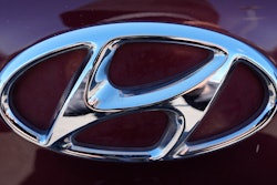 The Hyundai logo is seen at a new and used vehicles dealership in Palatine, Ill., March 20, 2024.