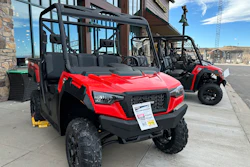 Off-road vehicles outside a Cabela's store in Lone Tree, Colo., Dec. 8, 2024.