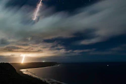 A Standard Missile-3 Block IIA is fired from a Vertical Launching System on Andersen Air Force Base, Guam.