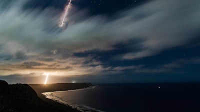 A Standard Missile-3 Block IIA is fired from a Vertical Launching System on Andersen Air Force Base, Guam.