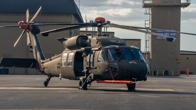 A Military Black Hawk helicopter.