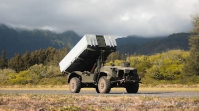 An Oshkosh Defense military vehicle.