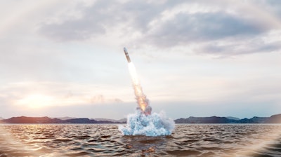 Artist rendering of Trident II D5 Submarine-Launched Ballistic Missile.