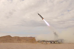 Blue Halo's FE-1 missile taking off.