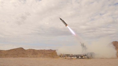 Blue Halo's FE-1 missile taking off.