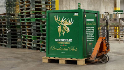 The 'Presidential Pack' is a crate of 1,461 beers from Moosehead Breweries.