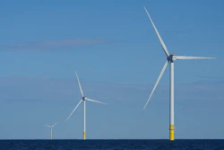 Wind turbines of South Fork Wind are seen off the coast of Block Island, R.I., Oct. 9, 2024.