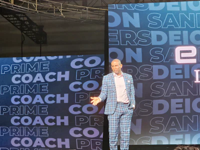 NFL Hall of Famer Deion Sanders speaks at Epicor Insights 2025.